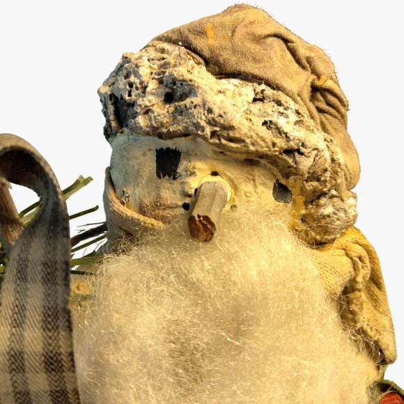 Woblers Woods Folk Art Snowman Decoration Vintage Rustic Cottage Cabin Art - Picture 7 of 12